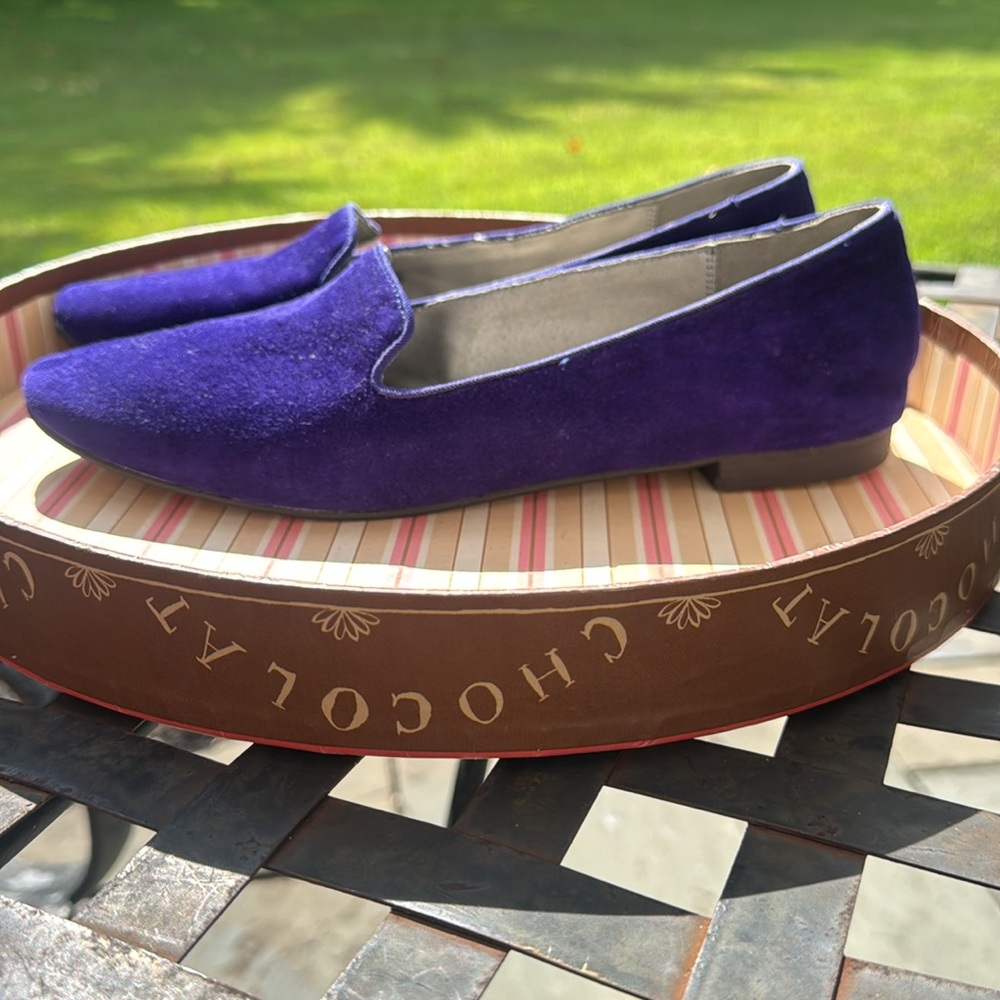 Kenneth Cole Deep Blue velvet Flats - Picture 4 of 7